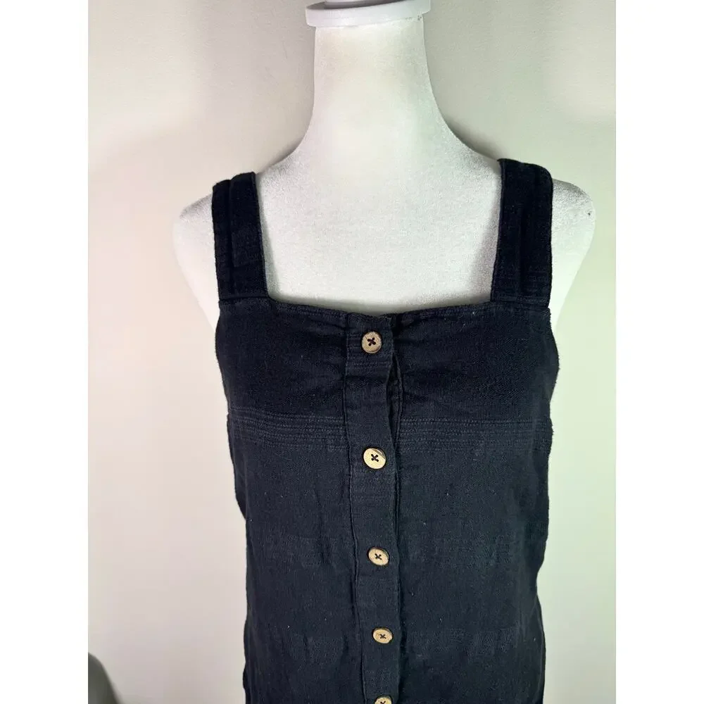 Free People Keep It Simple Mini Dress Linen Cotton Size XS